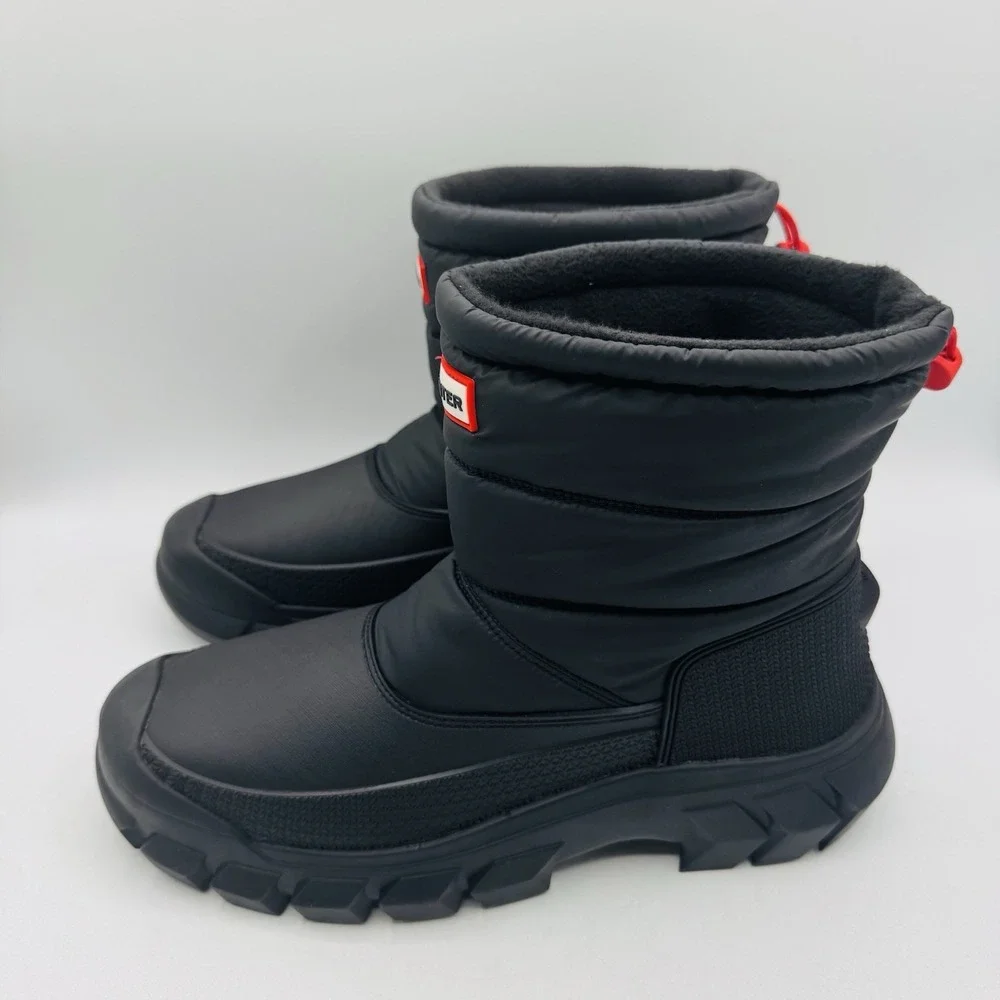 Hunter Intrepid Insulated Boots Men's Size 9‎ Black Nylon Rubber